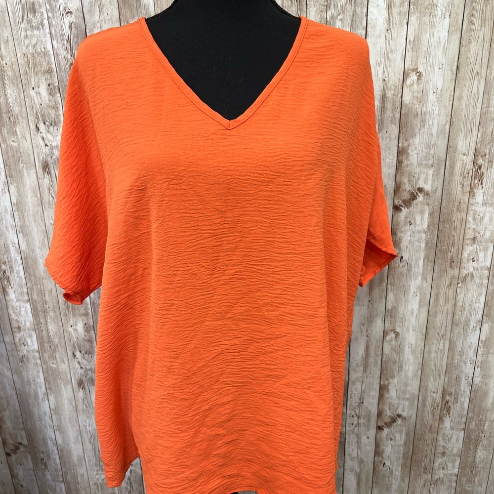 Entro Orange Relaxed Short‎ Sleeve Tunic